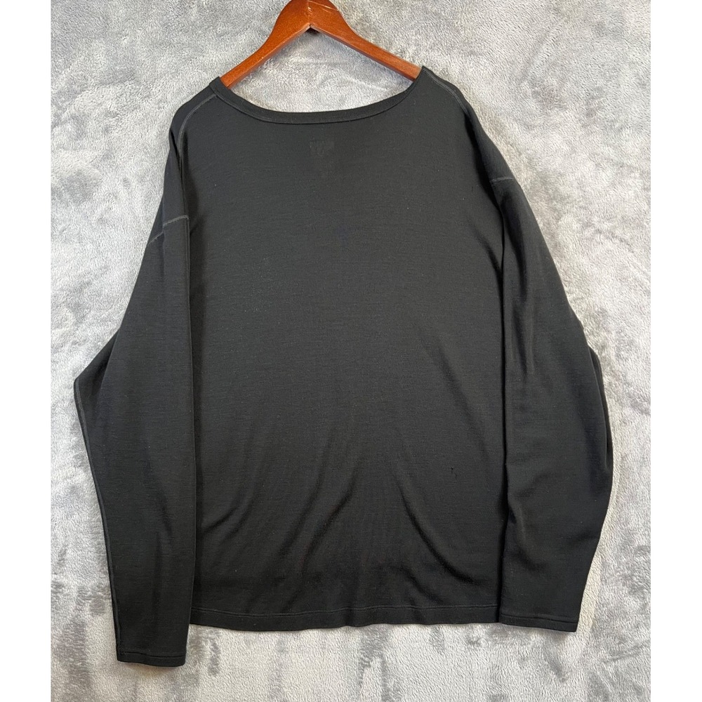 Minus 33 Base Layer Shirt Mens 5X Black Midweight 100% Superfine Merino Wool - Picture 2 of 9